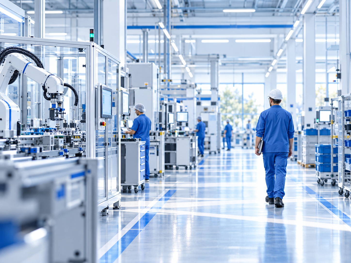 Advanced manufacturing equipment and production environment.